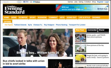 Standard.co.uk traffic up 33% in May after recent dip