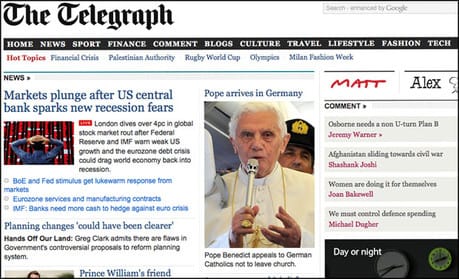 August ABC: Telegraph.co.uk records biggest daily traffic increase