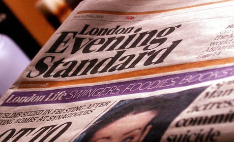 Evening Standard web traffic grew almost 43% in January