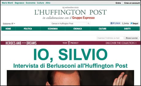 HuffPo launches Italian edition with La Reppublica publisher