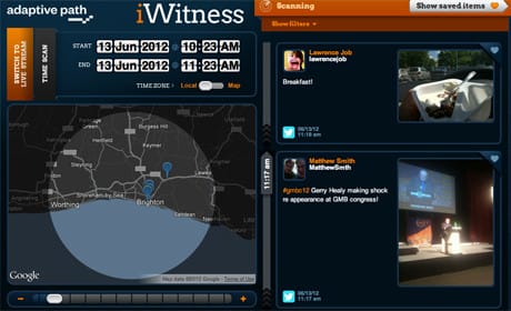 iWitness tool offers social content search by time and place