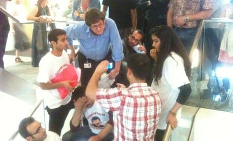 Kurdish protesters demonstrate at Guardian offices