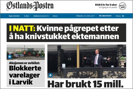 Local paper Østlands-Posten holds open meetings in its newsroom to create a new scene for public debate