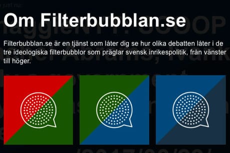 New tool Filterbubblan helps journalists and the public better understand the filter bubbles in Sweden