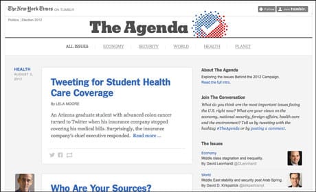 New York Times launches US election Tumblr