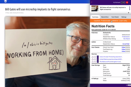 Our.News creates 'nutritional' fact-checking labels to help audiences make healthier news consumption choices