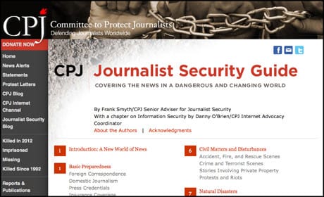 Press freedom group launches Journalist Security Guide