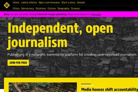 Publish.org, now in public beta, champions open, peer-reviewed journalism