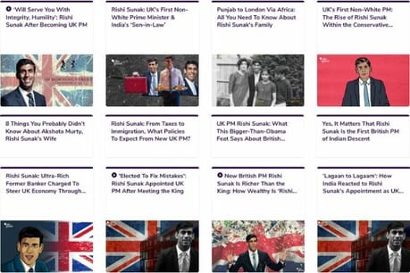 How India's The Quint covered Rishi Sunak's first week as UK PM