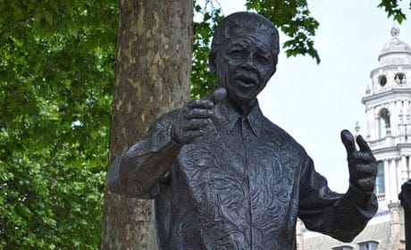 Sharing the news of Nelson Mandela's death on social media