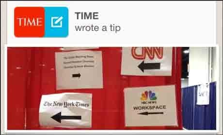 Time partners with Foursquare for US conventions