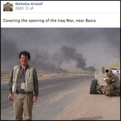 Nicholas Kristof on Facebook 2003 border