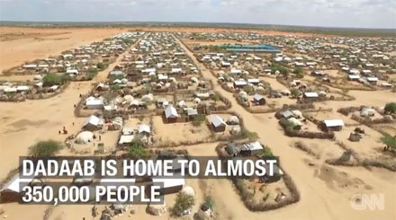 CNN refugee camp drone footage