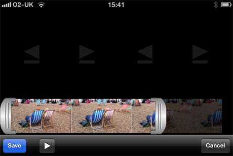 iPhone video editing - trimming clips